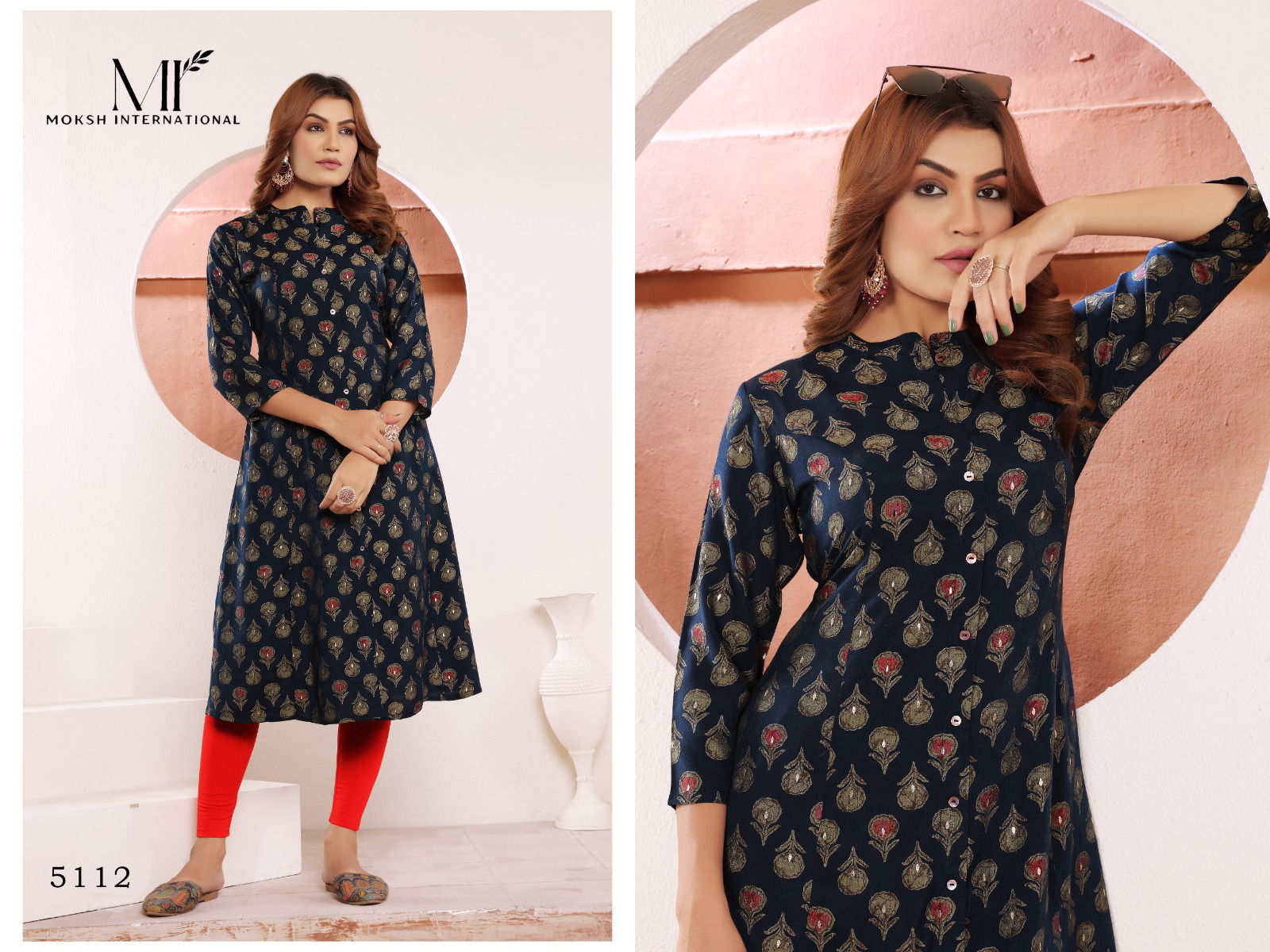 Star Vol 1 By Moksh Viscose Maslin Printed With Pocket Kurti Wholesale Online