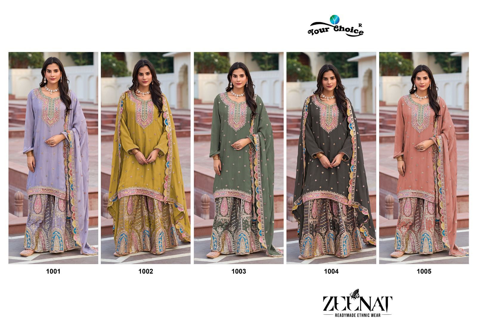 Zeenat By Your Choice Chinon Readymade Suits Wholesale Shop In Surat