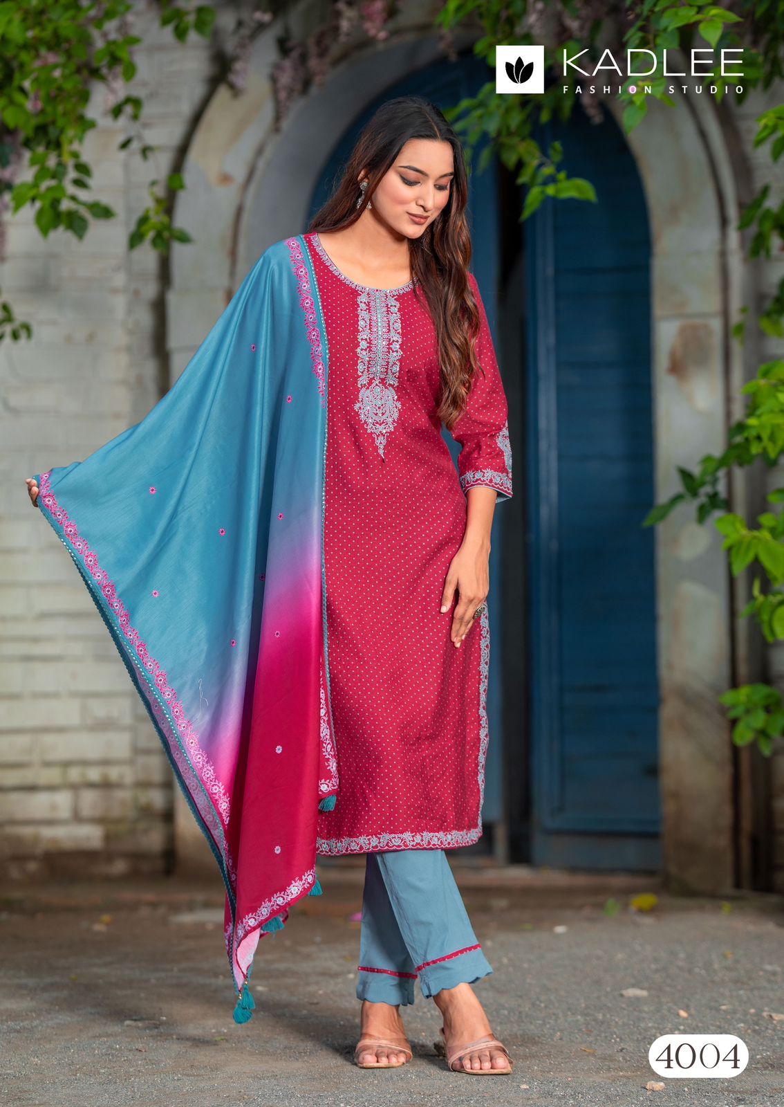 Marina By Kadlee Rayon Wholesale Kurti With Bottom Dupatta Suppliers In Mumbai