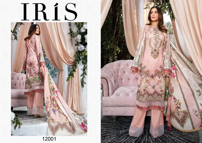 Iris 12 Cotton Karachi Dress Pure Cotton Casual Wear Ready Made Collection
