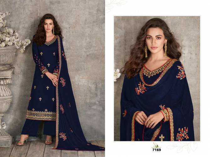 Super Hit 7169 Colors Latest Fancy Heavy Festive Wear Heavy Rangoli Georgette with Embroidery Salwar Kameez Collection
