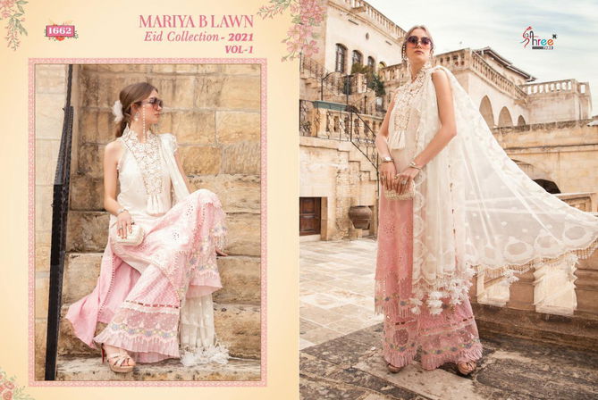 Shree Mariya B Lawn Eid Collection 2021 Vol 1 Latest Fancy Designer Festive Wear Pure Cotton Printed Pakistani Salwar Suits Collection
