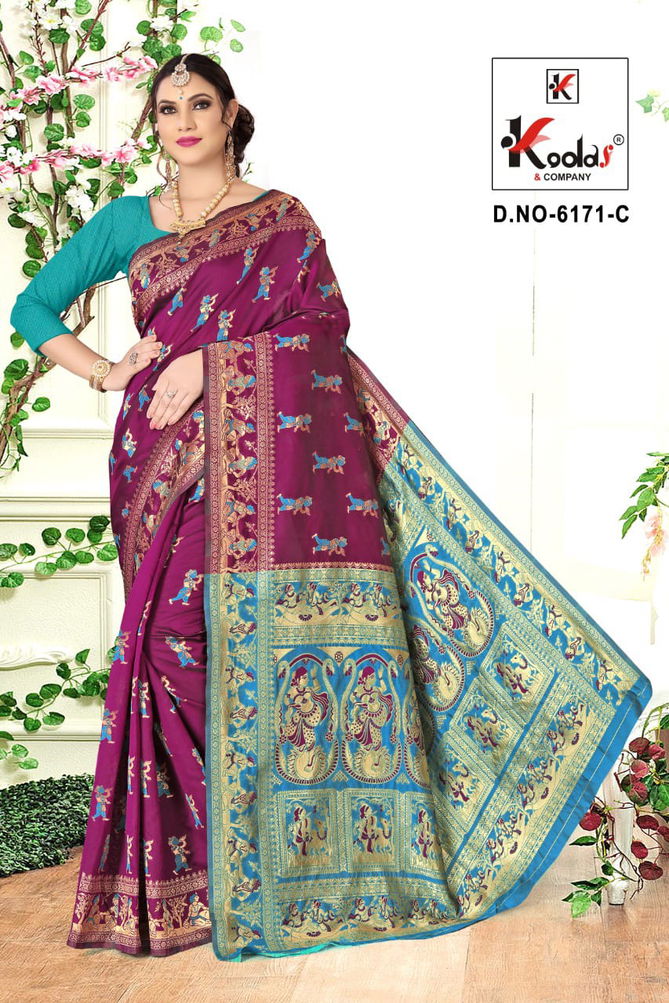 Kanishka 6171 Latest Festive Wear Rich Silk Designer Saree Collection
