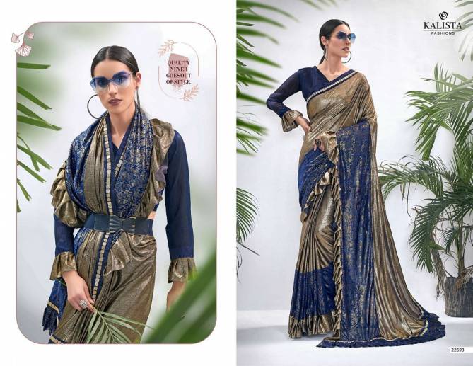 Kalista Paradise 3 Latest Fancy Heavy Designer Party Wear Lycra Silk Saree Collection With Flur Border 