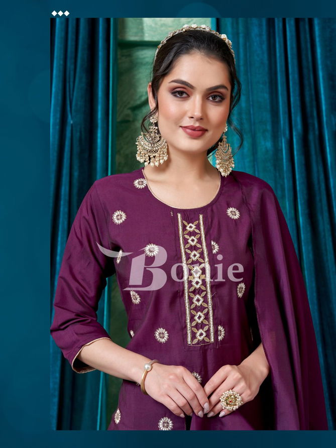 Flora 5 By Bonie Silk Kurti Bottom With Dupatta Catalog