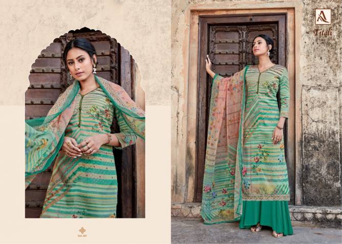 Alok Titali Ethinc Wear Designer Printed Jam Satin Salwar Kameez Collection
