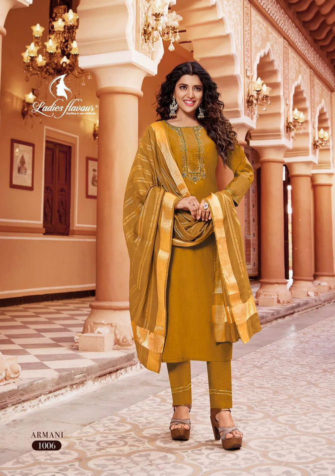 Armani By Ladies Flavour Viscose Readymade Suit Catalog