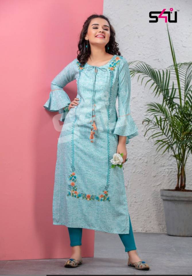S4u Olivia 2 Latest Designer Fancy Ethnic Wear Cotton Kurti With Bottom Collection
