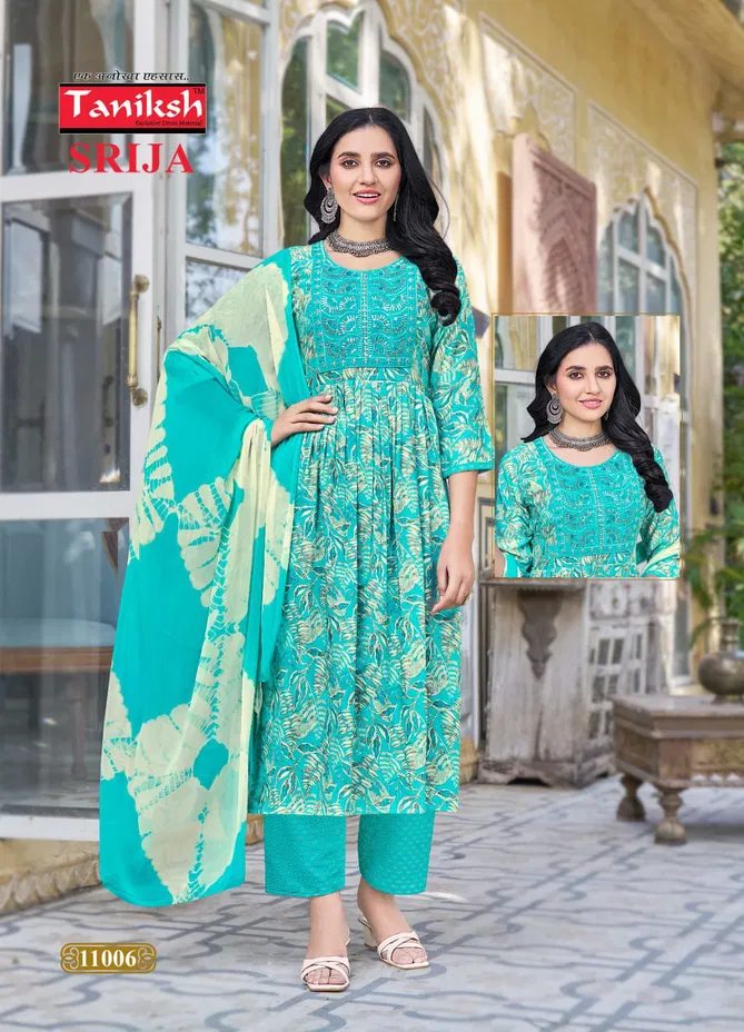 Srija Vol 11 By Taniksh Rayon Kurti With Bottom Dupatta Exporters In India