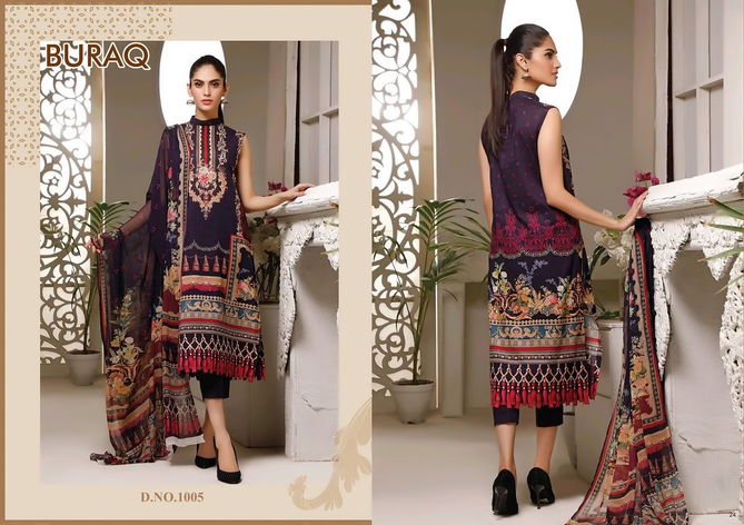 Agha Noor Buraq Exclusive Latest Festive Wear Jam Satin Pakistani Dress Material Collection
