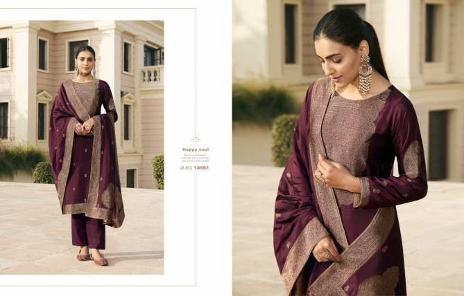 Silky 4 by Zisa Bamberg Silk Jacquard Wedding Wear Salwar Kameez Catalog 