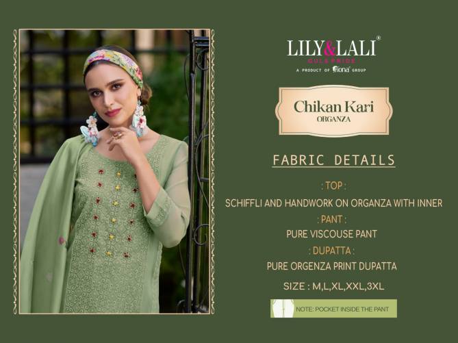 Chikankari Organza By Lily And Lali Kurti With Bottom Dupatta Wholesale Market in Surat with Price
