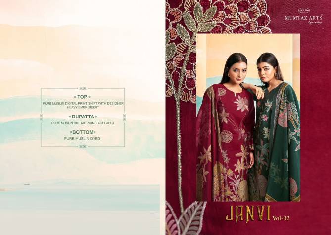 Janvi Vol 2 By Mumtaz Arts Muslin Digital Printed Dress Material Wholesale Market In Surat