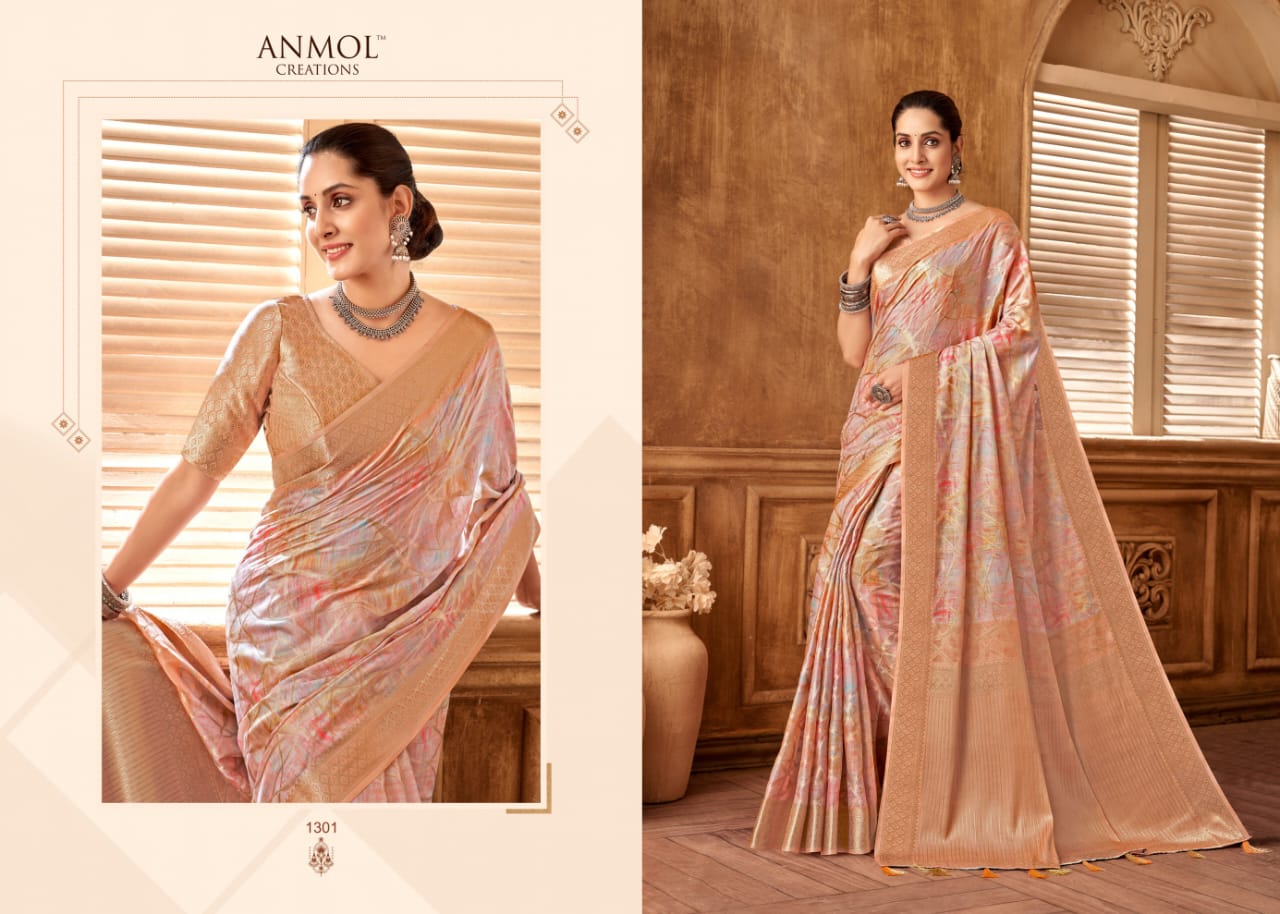 Tulip Vol 13 By Anmol Musline Silk Embroidery Saree Suppliers In India