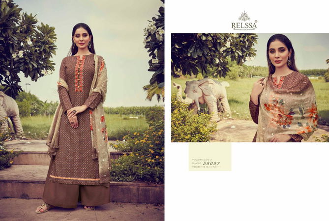 RELSSA SANGAM Latest Fancy Design Festive Wear Pure Cotton Embroidery Work With Digital Print Top With Dupatta Collection  