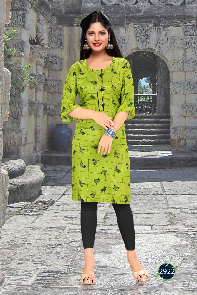 Trendy Shivi 1 Latest Fancy Regular Casual Wear Rayon Printed Designer Kurtis Collection
