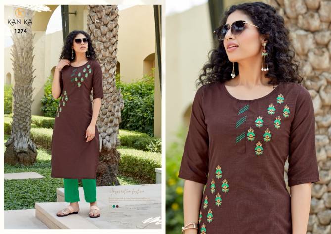 Kanika Aditi 9 Ethnic Wear Silk Embroidery Designer Kurits Collection
