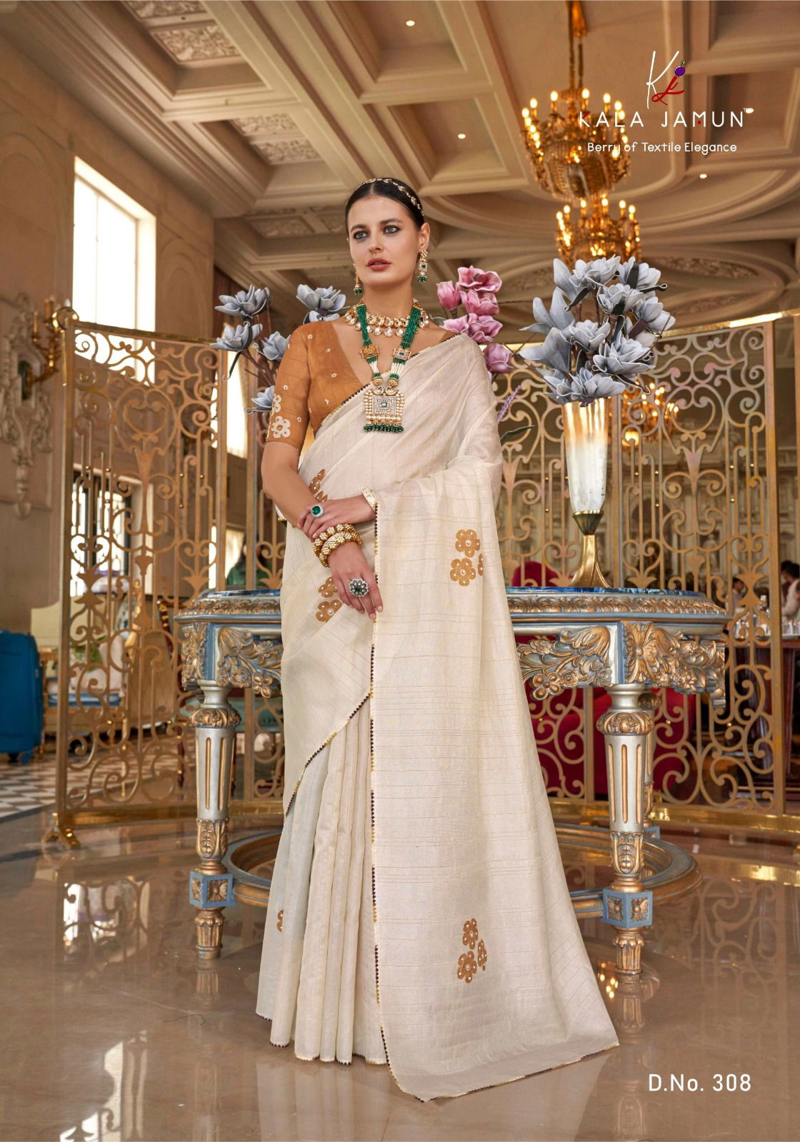 Lofa By Kala Jamun Tussar Silk Designer Wear Saree Suppliers In India