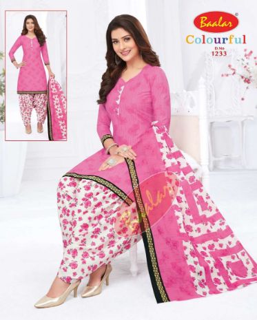 Baalar Colourful 12 New Cotton Printed Regular Wear Ready Made Dress Collection
