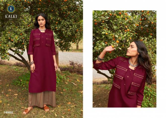 Kalki Mirrow 12 Fancy Casual Wear Pure Cotton Kurti With Bottom Collection