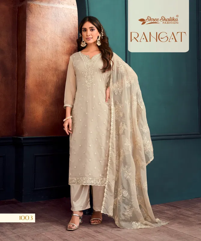 Rangat By Shree Shalika Organza Designer Salwar Kameez Wholesale Price