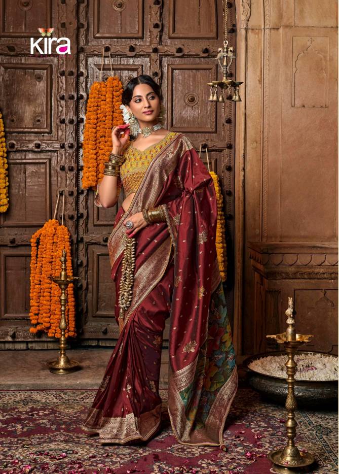 Kiki By Kira Silk Weaving Fancy Saree Exporters In India