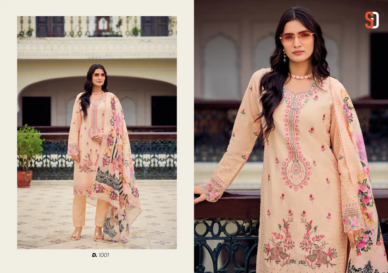 Mariya By Shraddha Designer Cotton Embroidered Dress Material Exporters In India