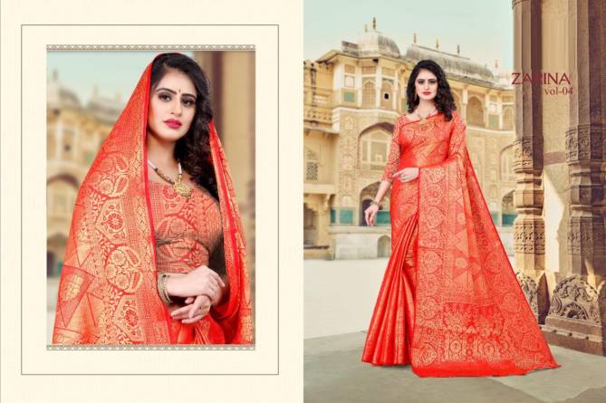 Zarina 4 Heavy Festive Wear Silk Designer Sarees Collection

