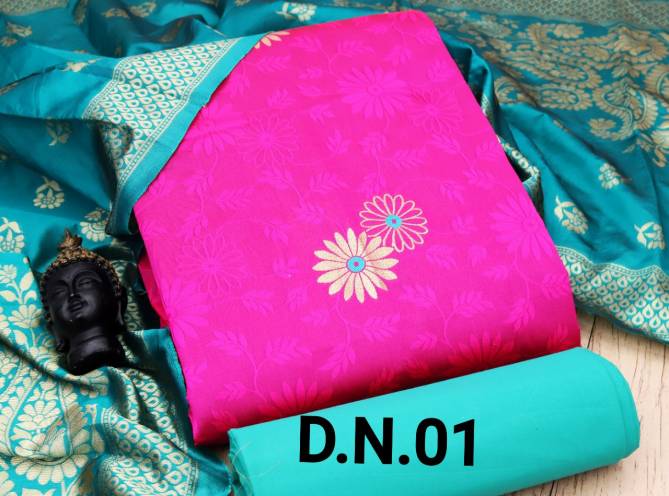 Rnx Jacquard 1 Fancy Latest Designer Casual Wear Banarasi Jacquard Dress Material Collection
