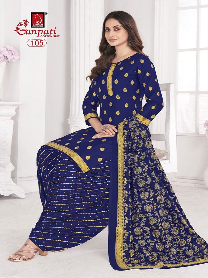 Gold Vol 1 By Ganpati Printed Cotton Dress Material Wholesale Clothing Suppliers In India
