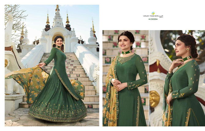 VINAY FASHION LIFE STYLE VOL-3 Designer Wedding Wear Fancy Embroidery  Muslin Satin Top With Printed Silk Georgetta With Embroidery Border Salwar Kameez Collection