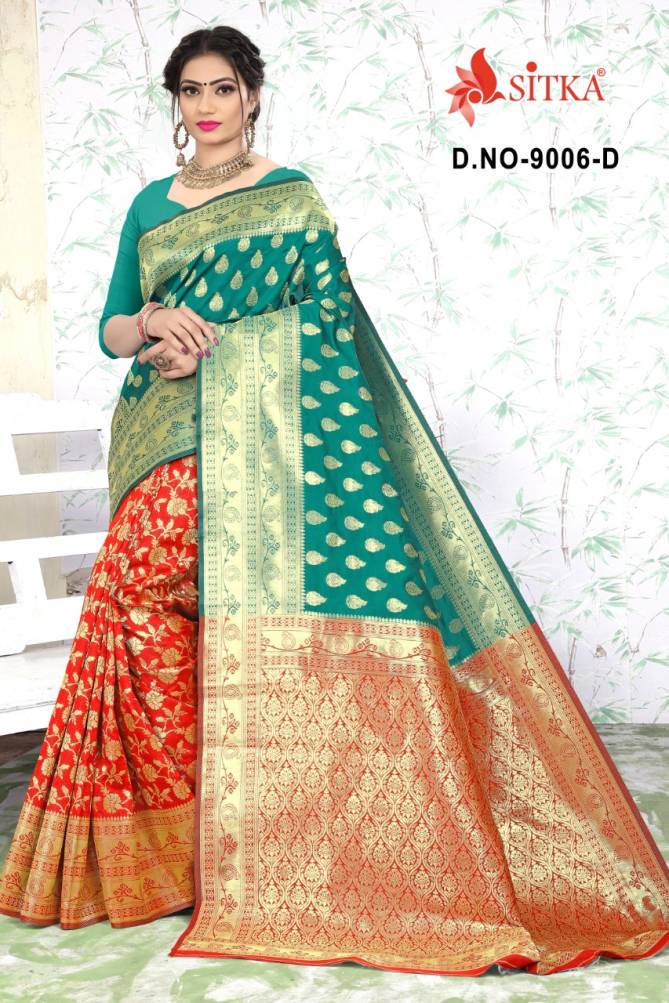Jahnvi 9006 Latest Designer Heavy Festive Wear Heavy Cotton Silk Sarees Collection
