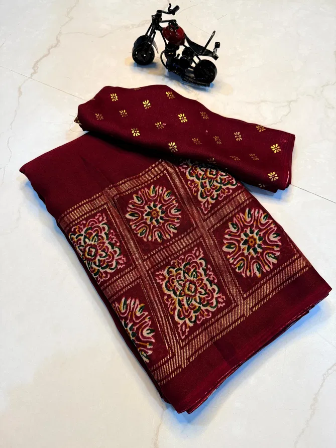 Wow Ajrakh Gajji Silk Daily Daily Saree Wholesale Shop In India