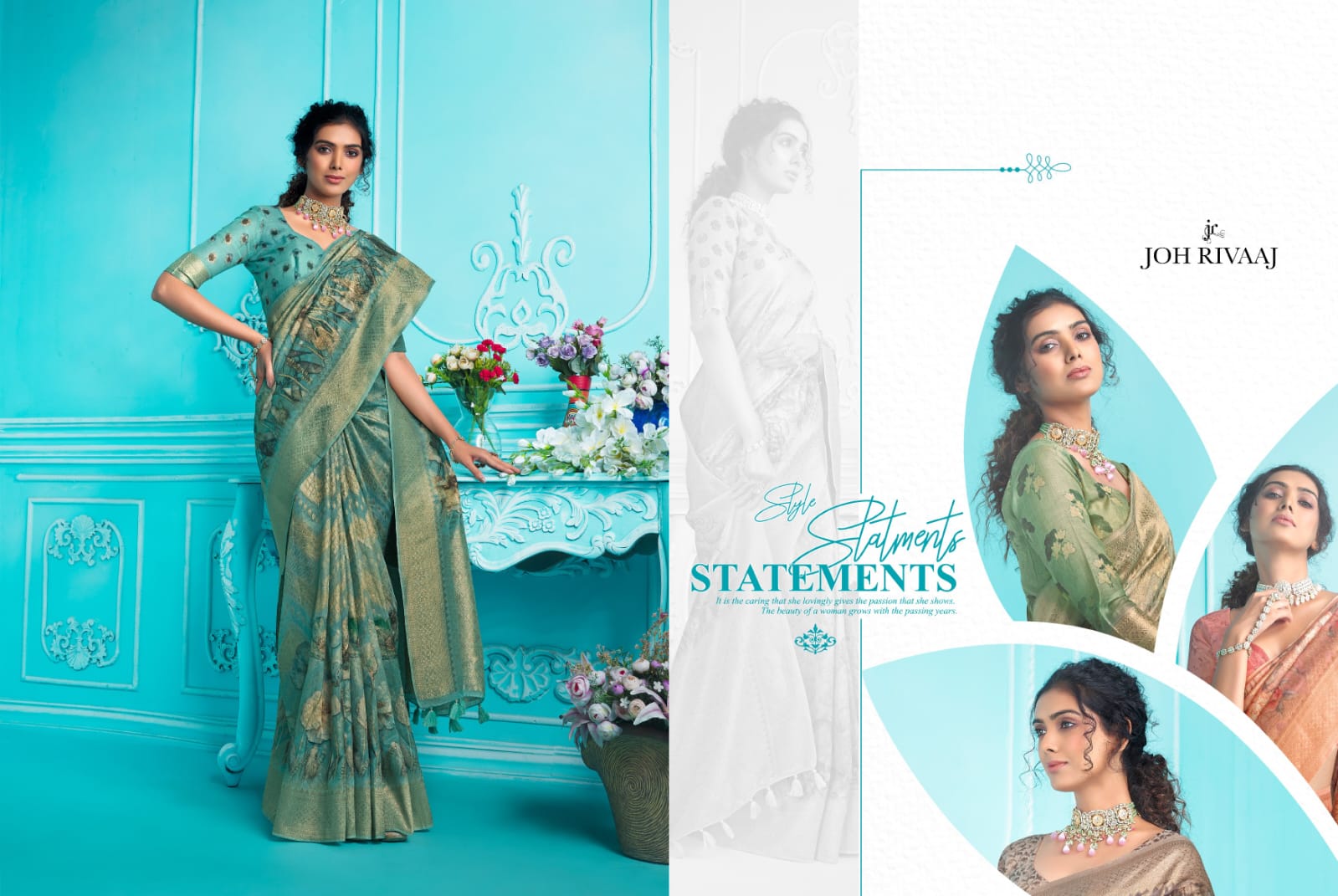 Jarosa By Joh Rivaaj Organza Designer Sarees Catalog