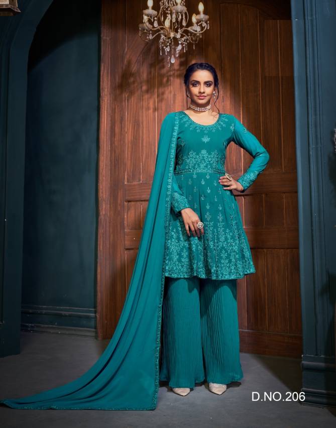 Nazneen Zaida 201 Series Heavy Festive Wear Georgette Designer Salwar Kameez Collection