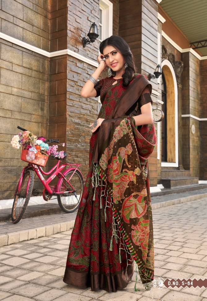 Vinamra Celebrity Green 6 Latest Fancy Designer Regular Ethnic Wear Cotton Saree Collection
