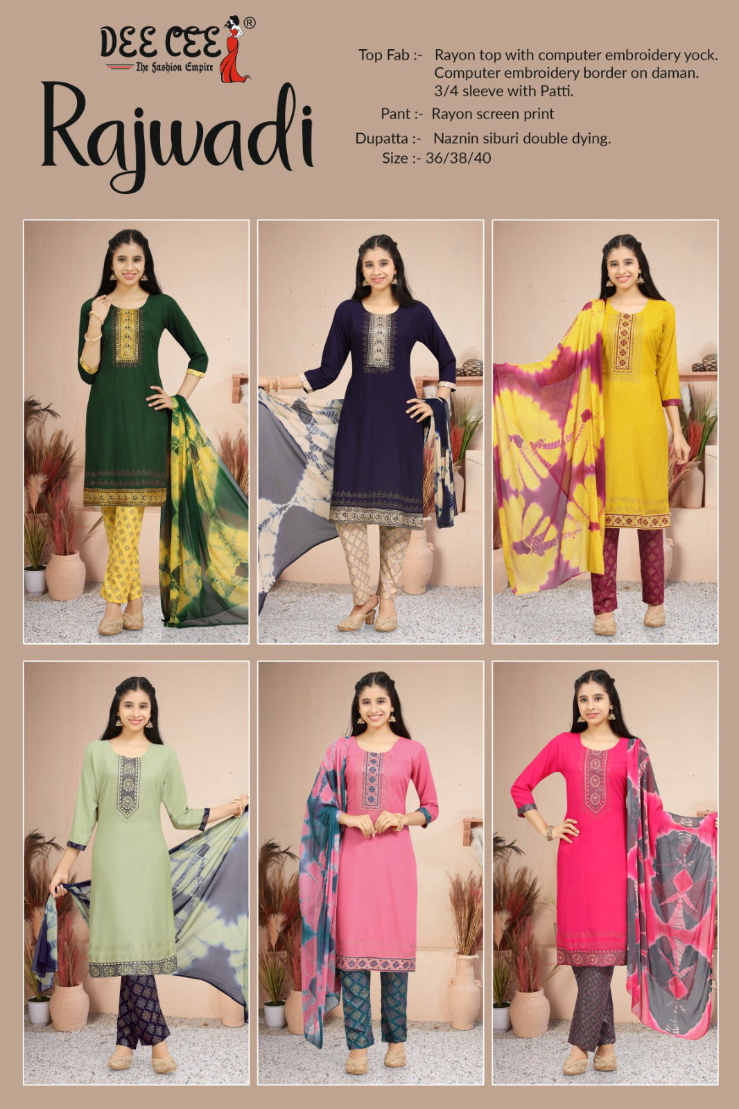 Rajwadi By Deecee Kids Girl Wear Kurti With Bottom Dupatta Exporters In India