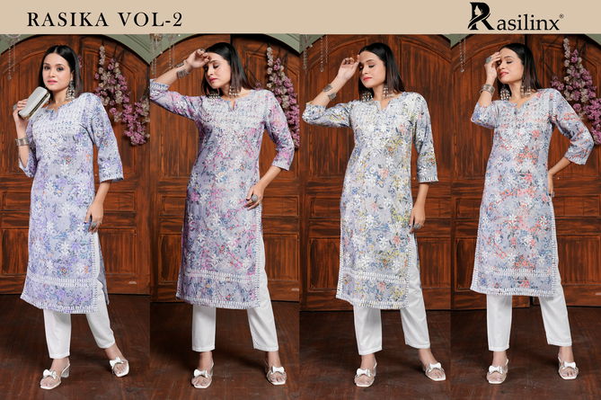 Rasika Vol 2 By Rasili Nx Cotton Kurti With Bottom Orders In India