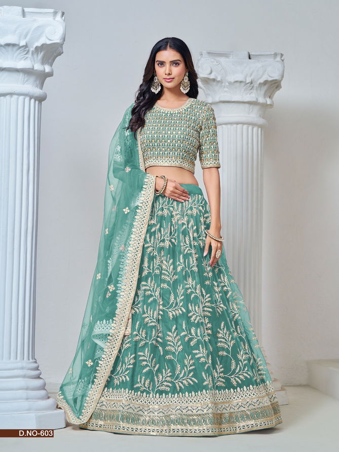 Mehvish Vol 6 Net Designer Wedding Wear Lehenga Choli Wholesale Online