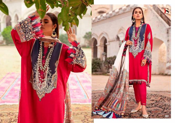 DEEPSY Sana Safinaz lawn 21-2 Latest Fancy Designer Pure Cotton Print With Embroidery Salwar Suit Collection
