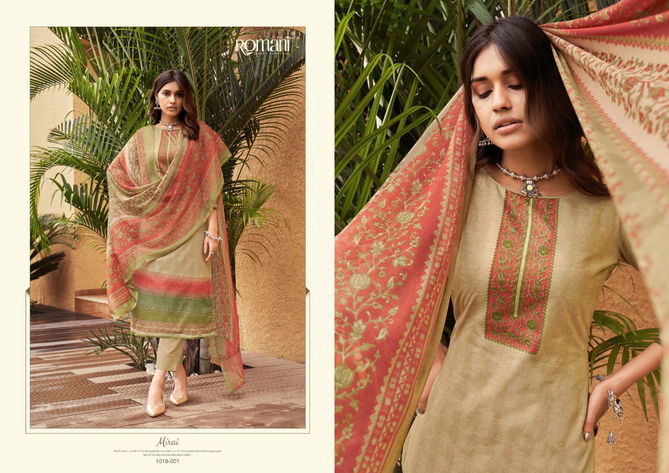 Romani Mirai Fancy Ethnic Wear Cambric Cotton Printed  Dress Material Collection