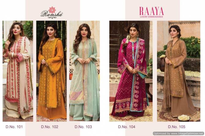 Ramsha Raaya Latest Heavy Designer Festive Wear Jam Silk  with heavy Embroidery work Salwar Suit Collection 
