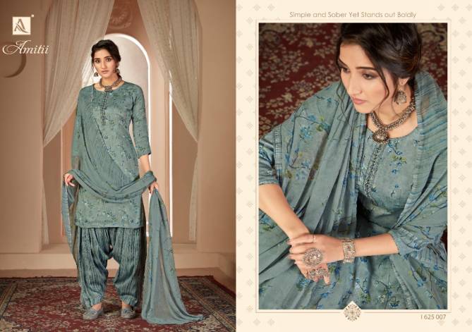 Alok Amitii Latest fancy Designer Fancy casual wear Pure Jam Digital Style Printed Embroidery Cotton Dress Material
