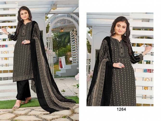 Bipson Kayraa Black Special Latest Regular Wear Cotton Printed Dress Material Collection
