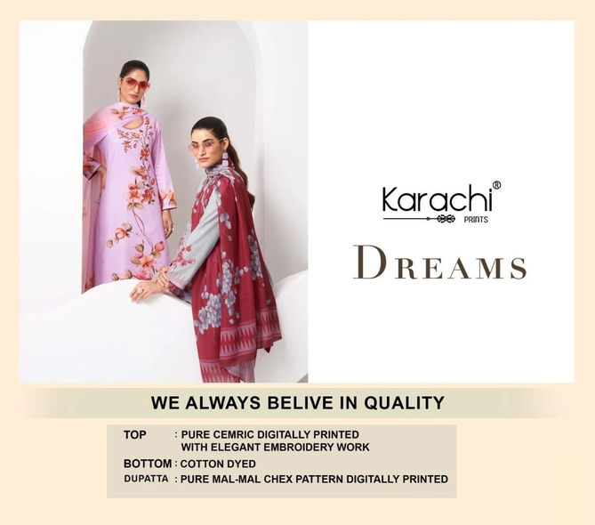 Dreams Kesar Digital Printed Cambric Cotton Dress Material Suppliers In Mumbai
