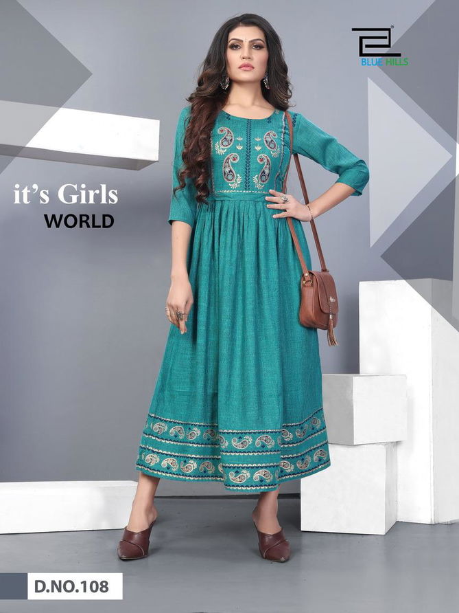 VEE FAB SHIVI Fancy Designer Ethnic Wear Heavy Rayon Two Tone Anarkali Kurtis Collection