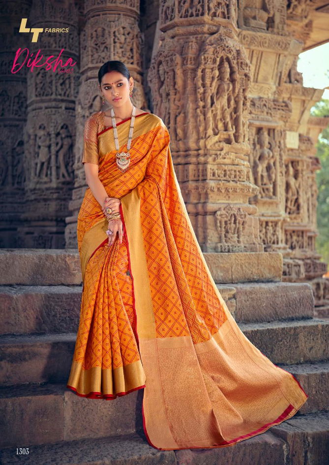 Lt Diksha 2 Latest Fancy Designer Casual Wear Patola Silk Saree Collection
