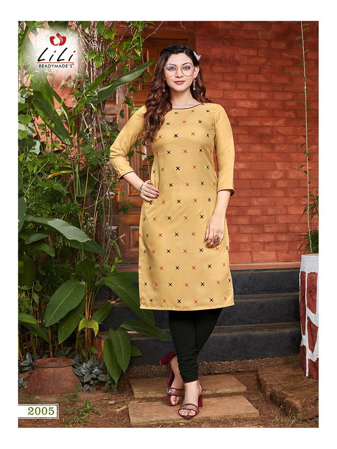 Lili Ayesha Latest Designer Casual Wear Slab Cotton Kurtis Collection
