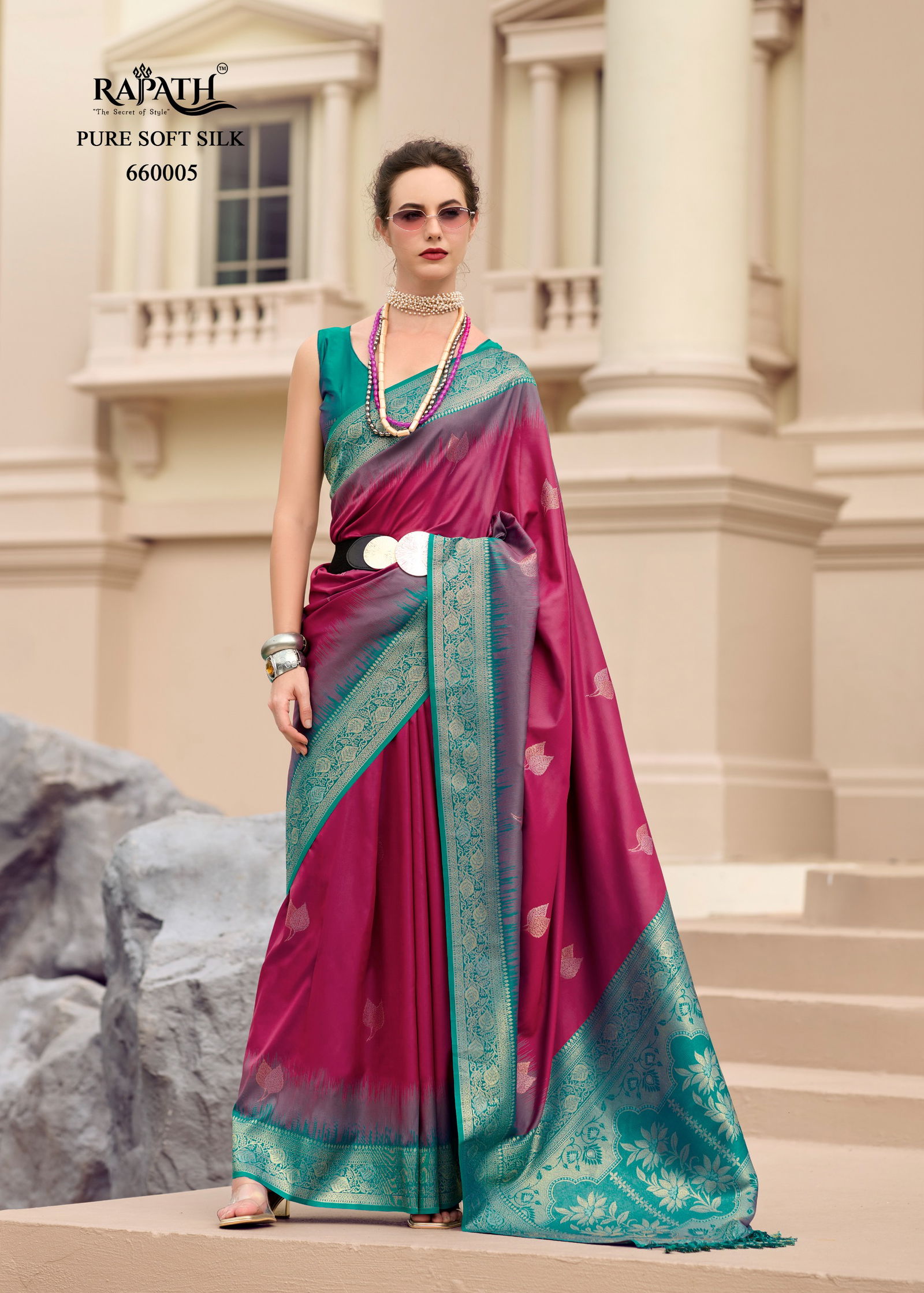  White Mango By Rajpath Soft Silk With Zari Weaving Saree Wholesale Online