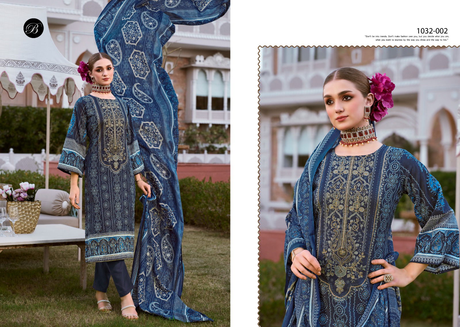 Charizma By Belliza Cotton Printed Dress Material Exporters In India